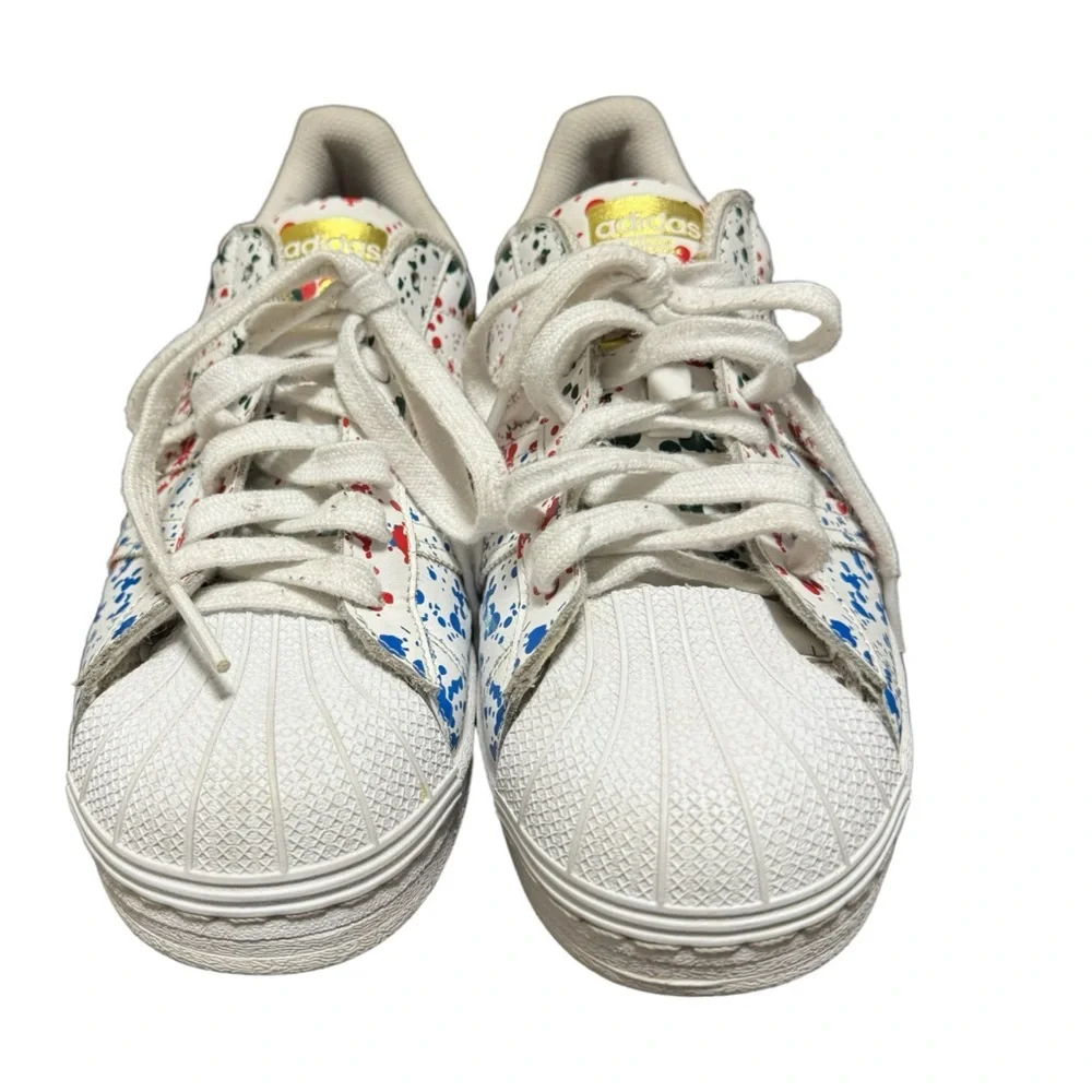 Adidas Superstar Splashes, Splatter and Drips White #FX5537 Men’s Size 8.5